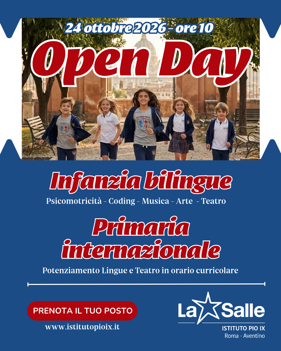 Open Day 2026 - Istituto Pio IX